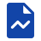 Blue icon of a graph.
