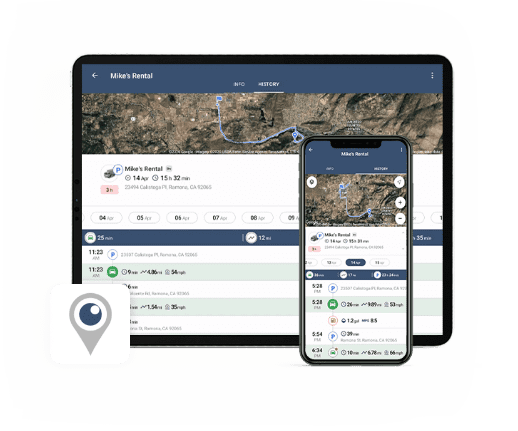 Image of a dashboard platform for SkyTracksGPS.
